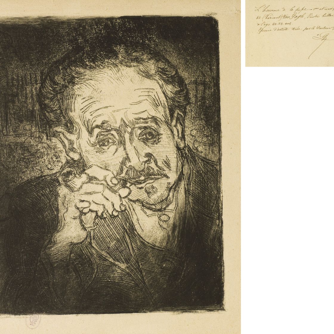 Vincent van Gogh — Человек с трубкой: Портрет доктора Гаше (Де ла Фай, 1664; Ван Хойгтен и Пабст, 10)
