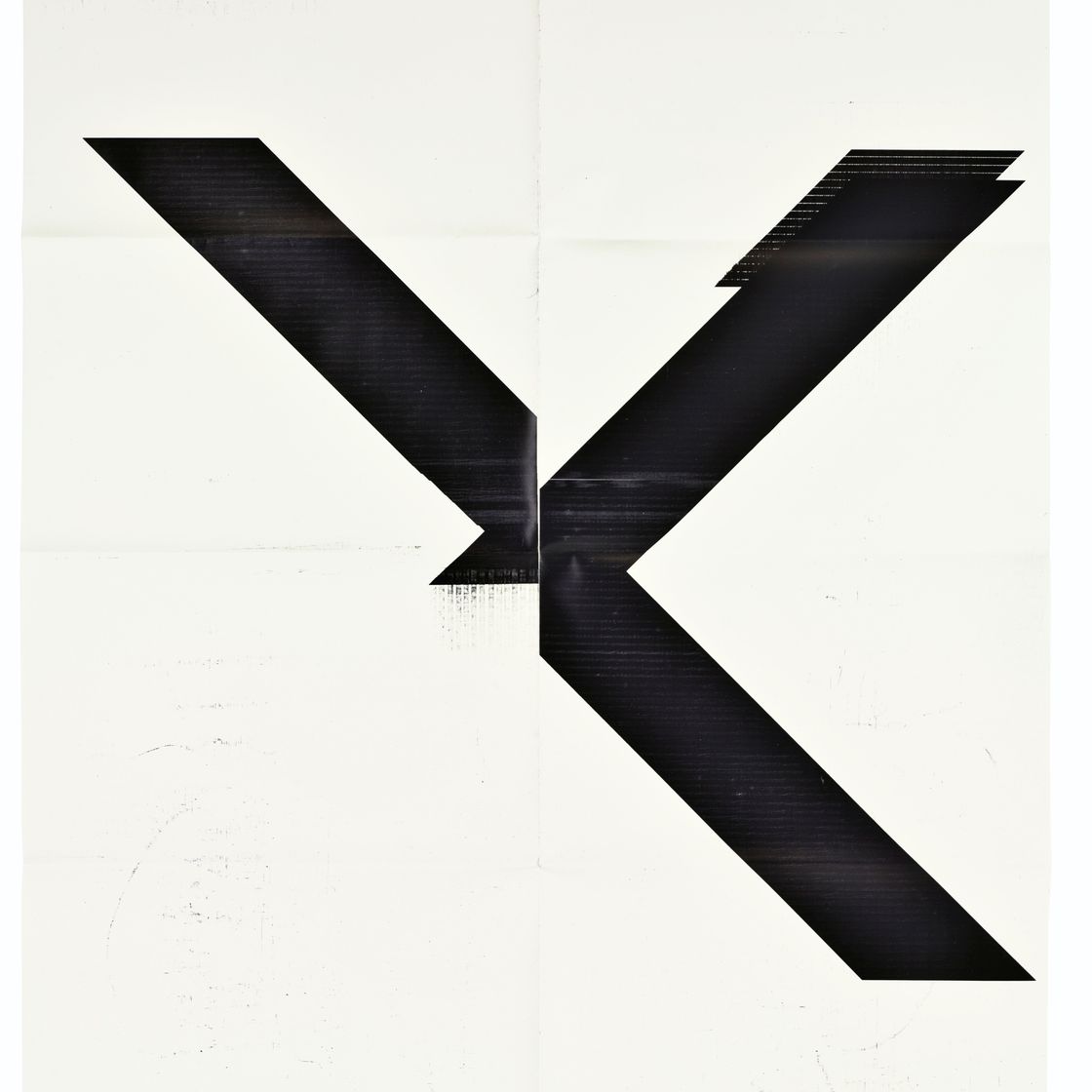 Wade Guyton — X Плакат (без названия, 2007, Epson UltraChrome для струйной печати на льняной основе, 84 x 69 дюймов, WG1999)