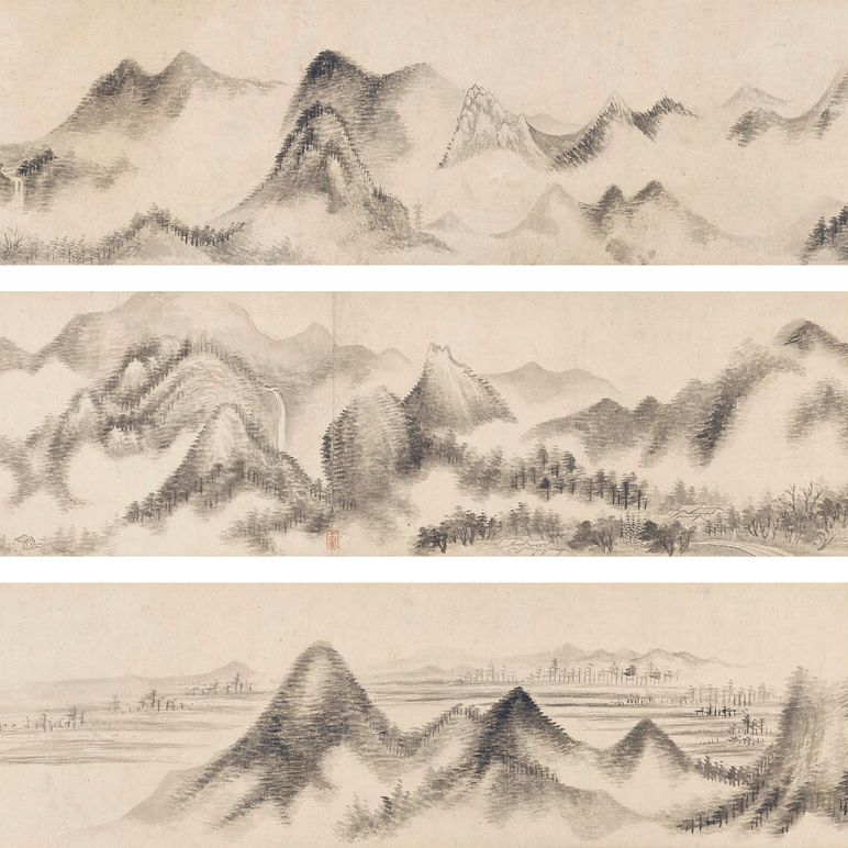 Wang Hui — Горы в облаках, изображение 1