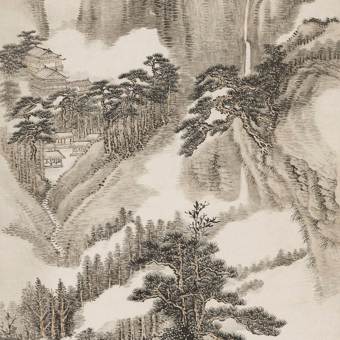 Wang Hui — Пейзаж в стиле Цзян Шэня