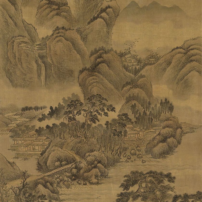 Wang Hui — Павильон на берегу реки