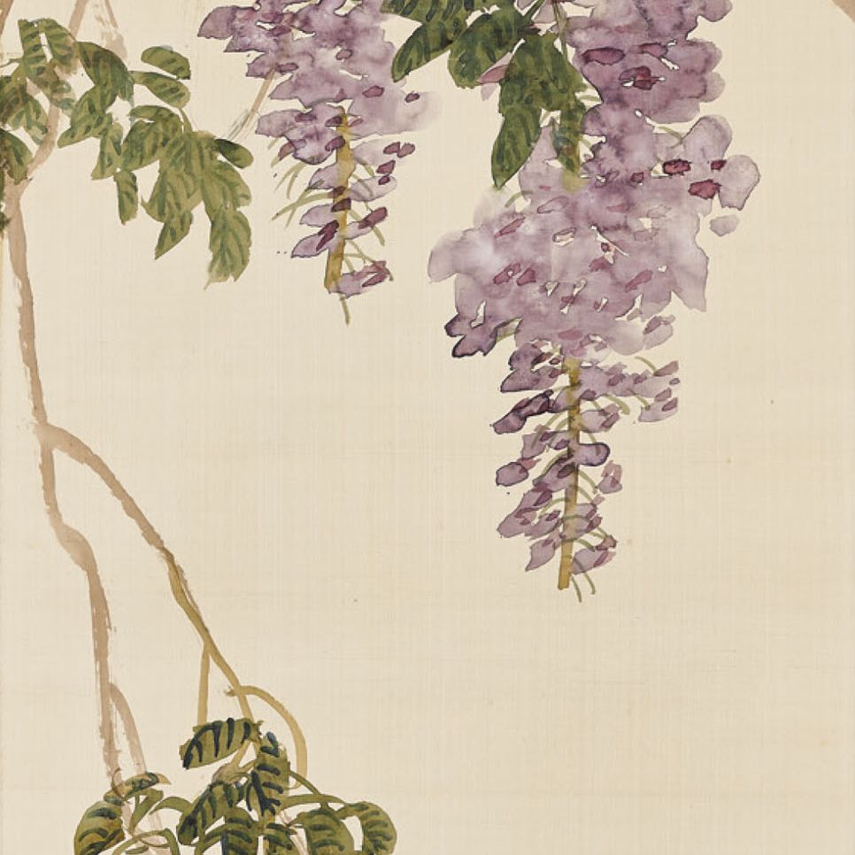 Wang Zhen — Золотая рыбка и глициния