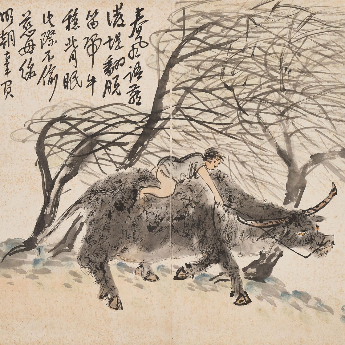 Wang Zhen — Мальчик верхом на буйволе
