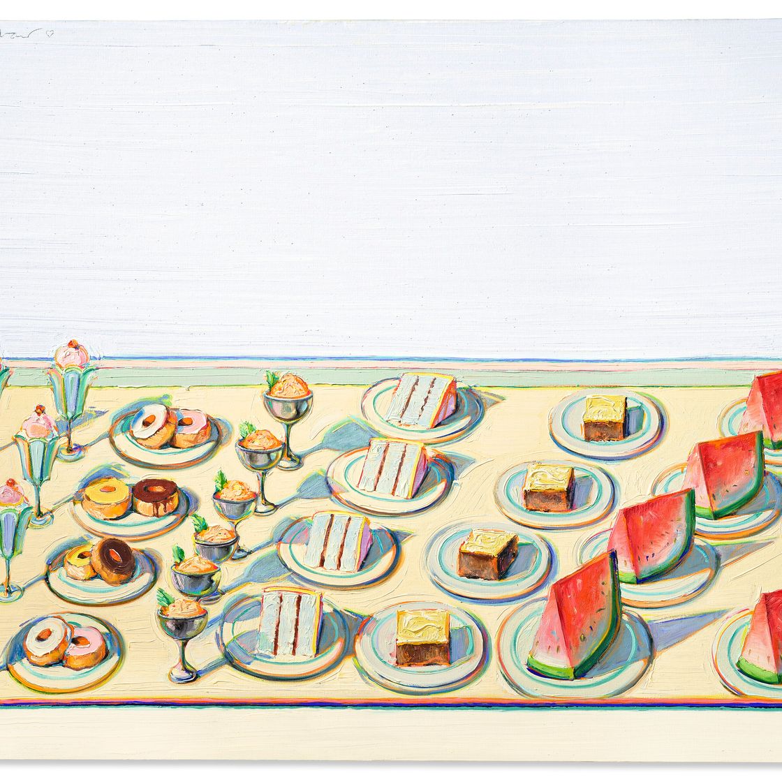 Wayne Thiebaud — Десертный стол, изображение 1