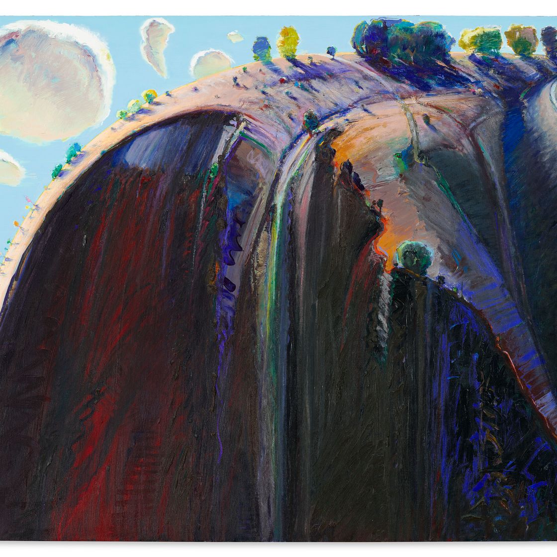 Wayne Thiebaud — Облака и горный хребет, изображение 1