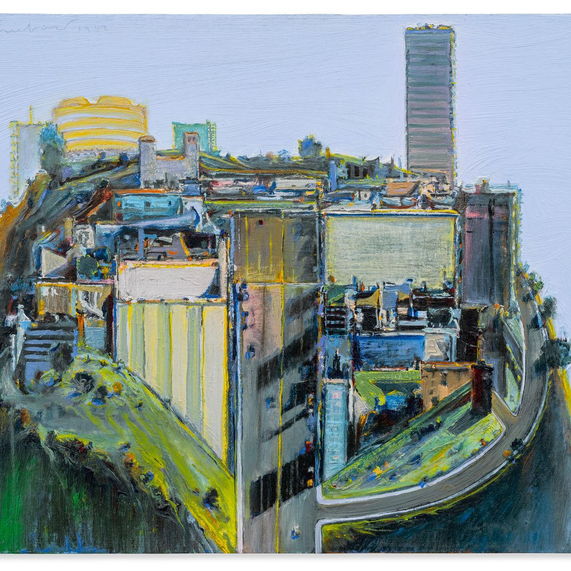 Wayne Thiebaud — Ночная деревня, изображение 1
