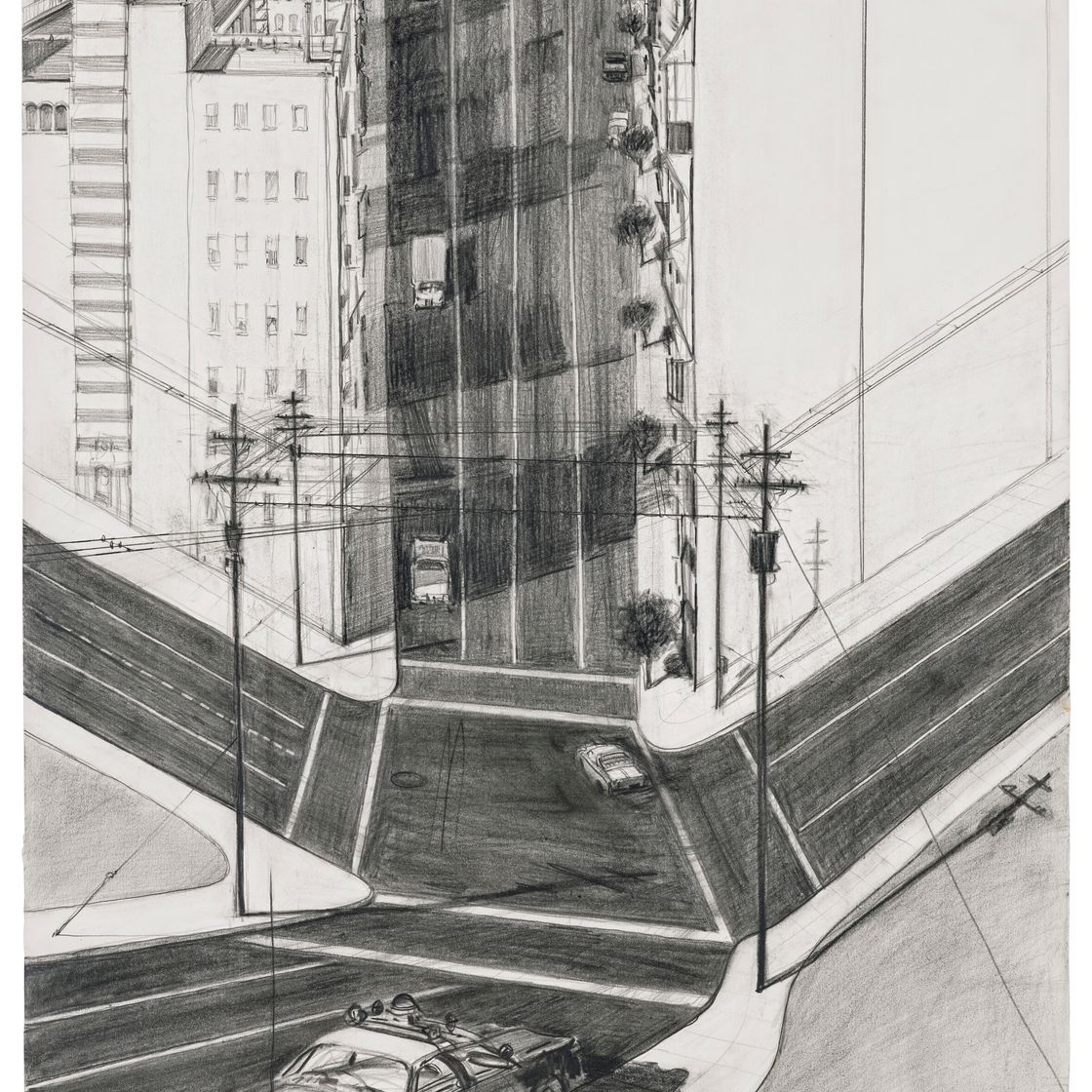 Wayne Thiebaud — Без названия (этюд для "Городской полицейской машины"), изображение 1