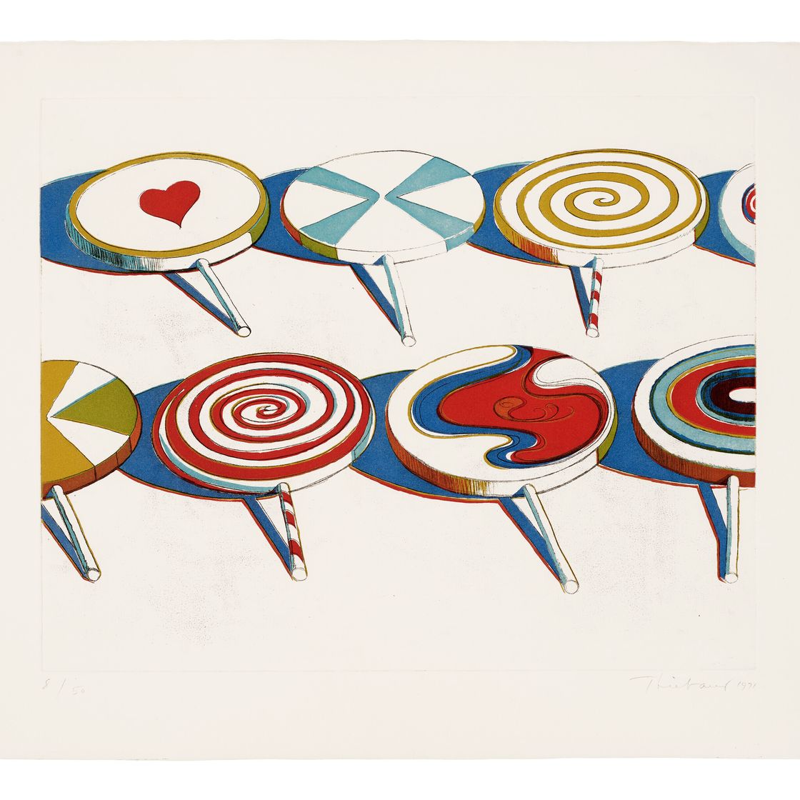 Wayne Thiebaud — Большие лохи, из семи натюрмортов и кролика, изображение 1