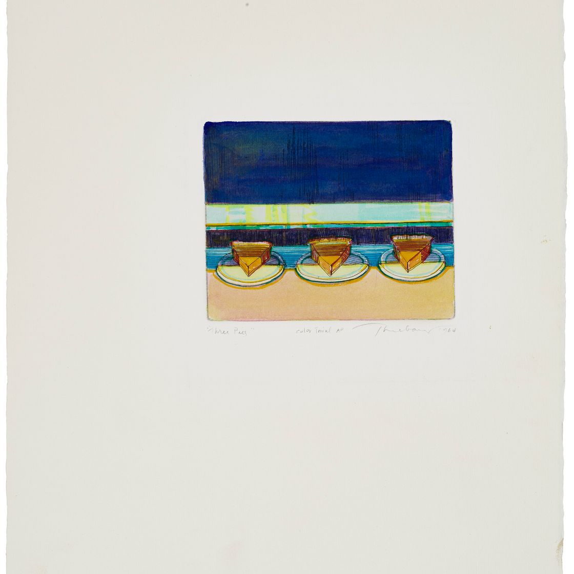 Wayne Thiebaud — Три пирога, изображение 3