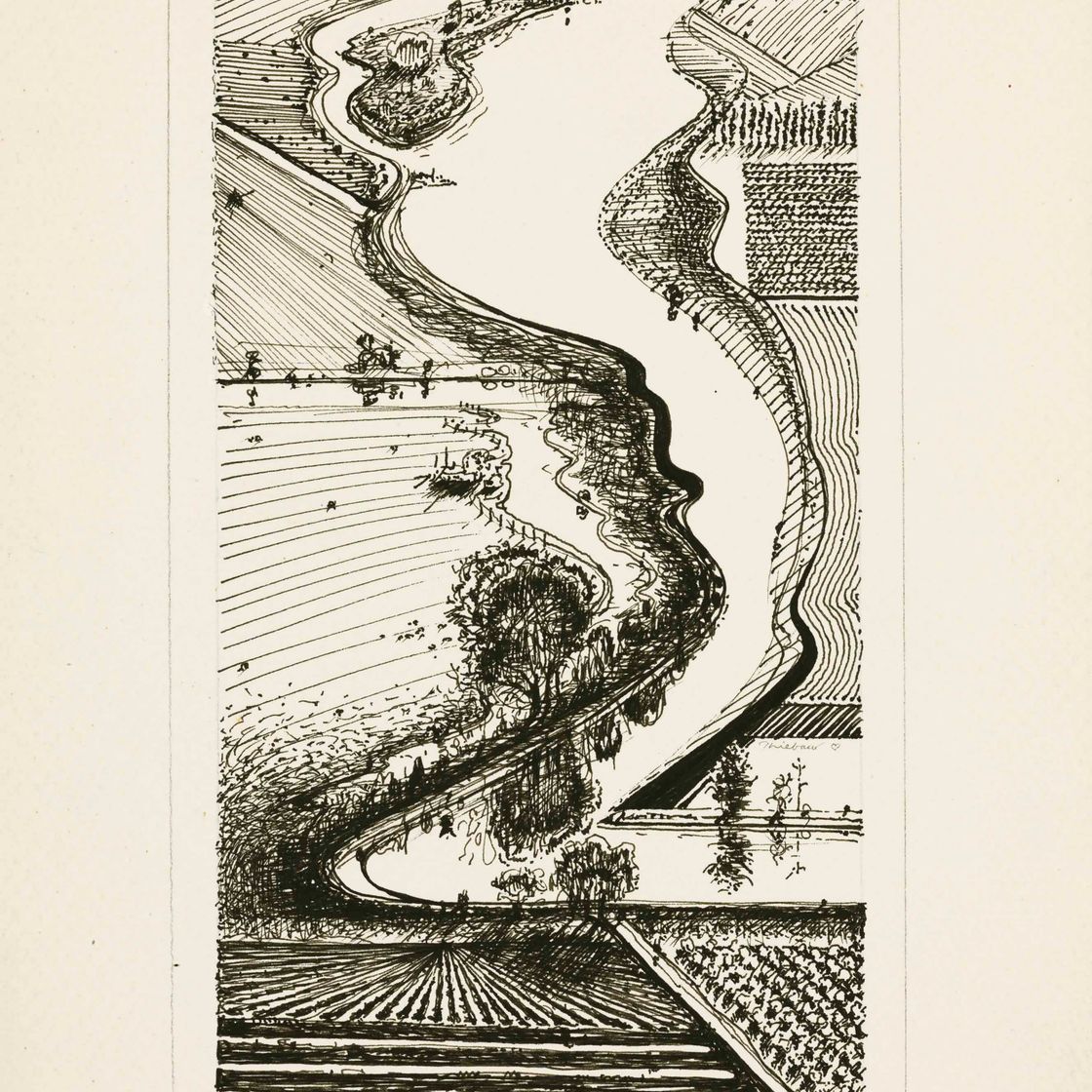 Wayne Thiebaud — Дельта-эскиз