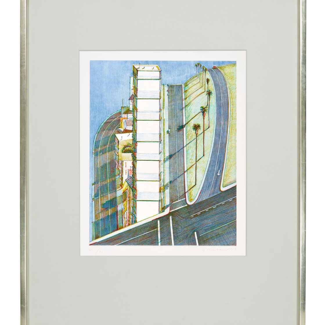 Wayne Thiebaud — Пальмовый гребень, с недавних гравюр II, изображение 2