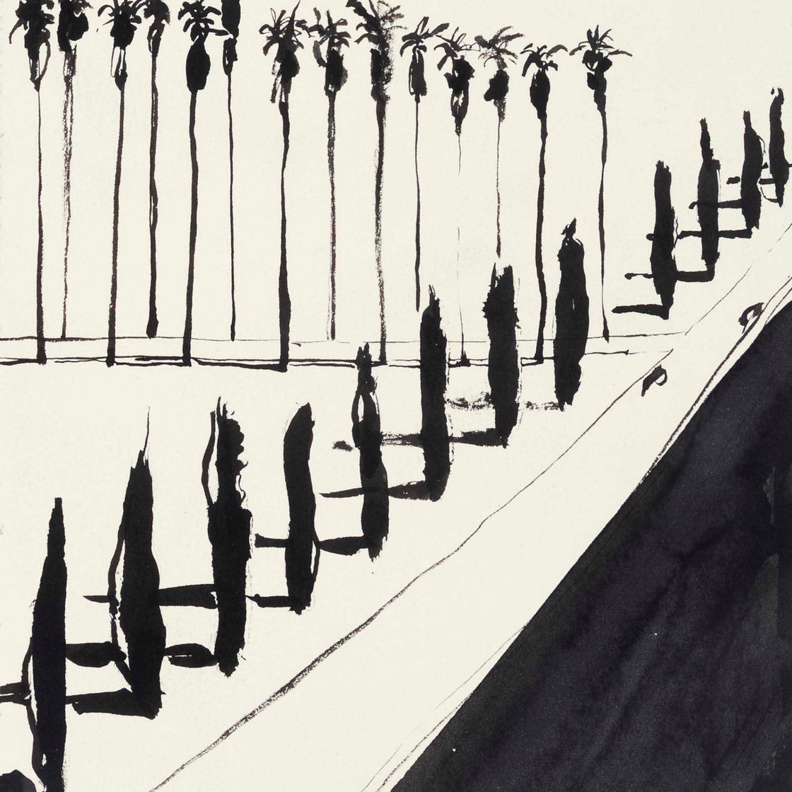 Wayne Thiebaud — Без названия (Ряд пальм)