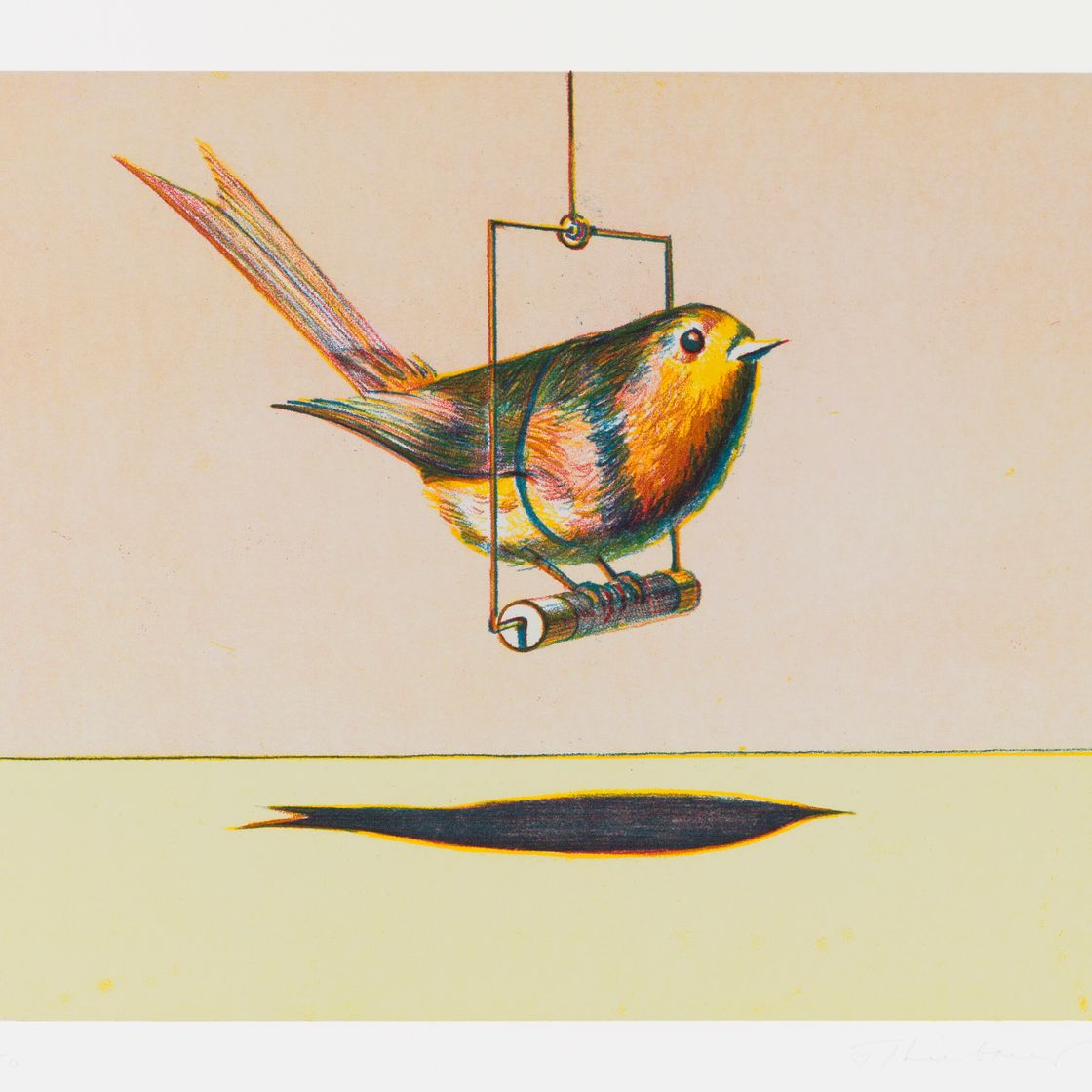 Wayne Thiebaud — Птица, с недавних гравюр, которые я