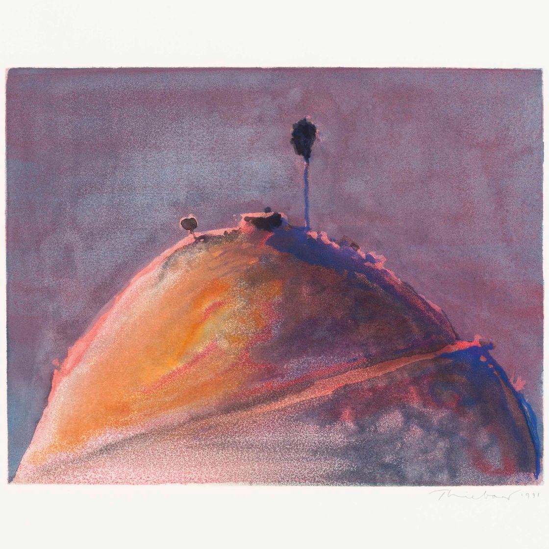 Wayne Thiebaud — Холм на закате