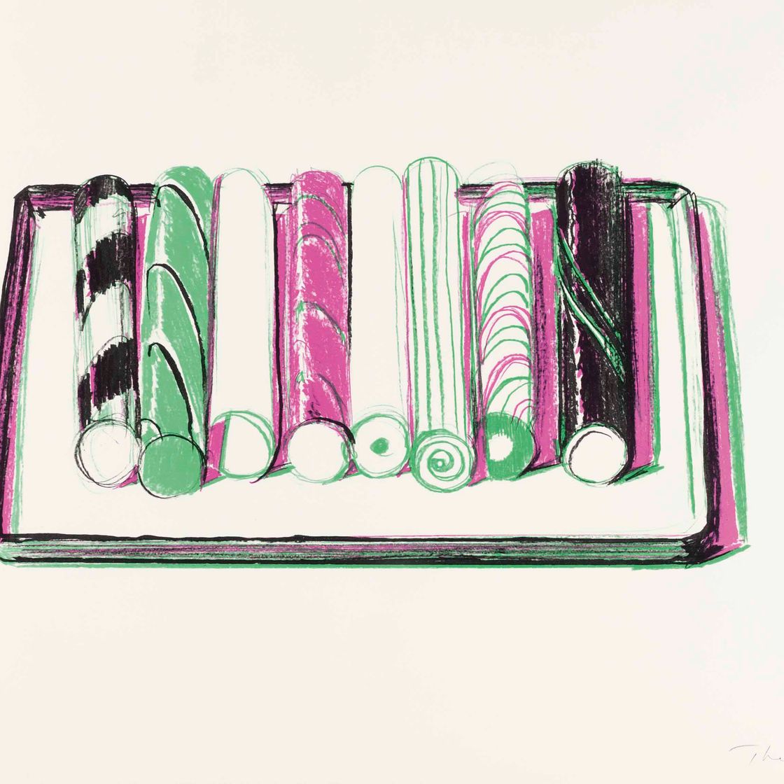 Wayne Thiebaud — Леденцовые палочки на сковороде