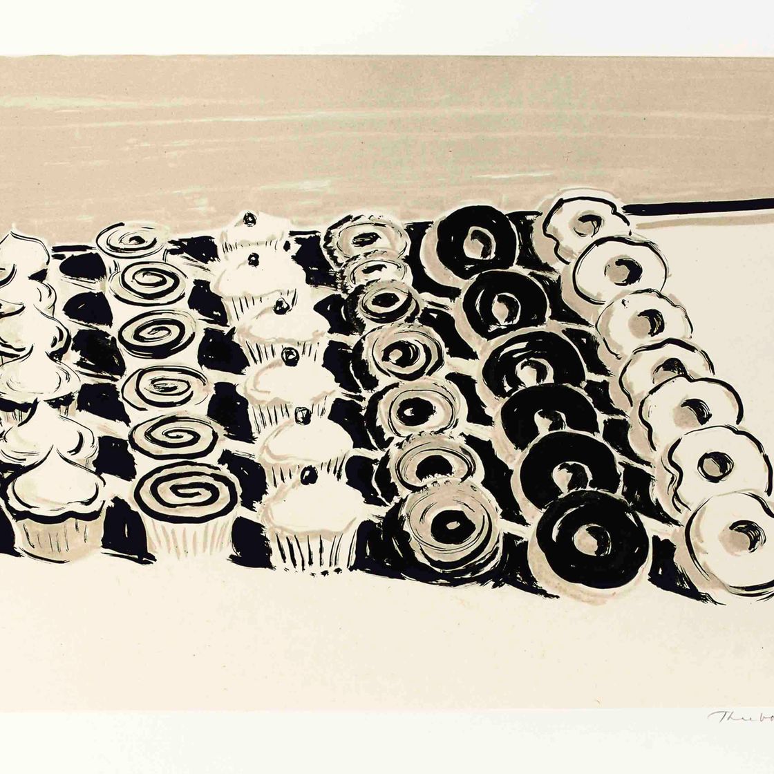 Wayne Thiebaud — Темные кексы и пончики
