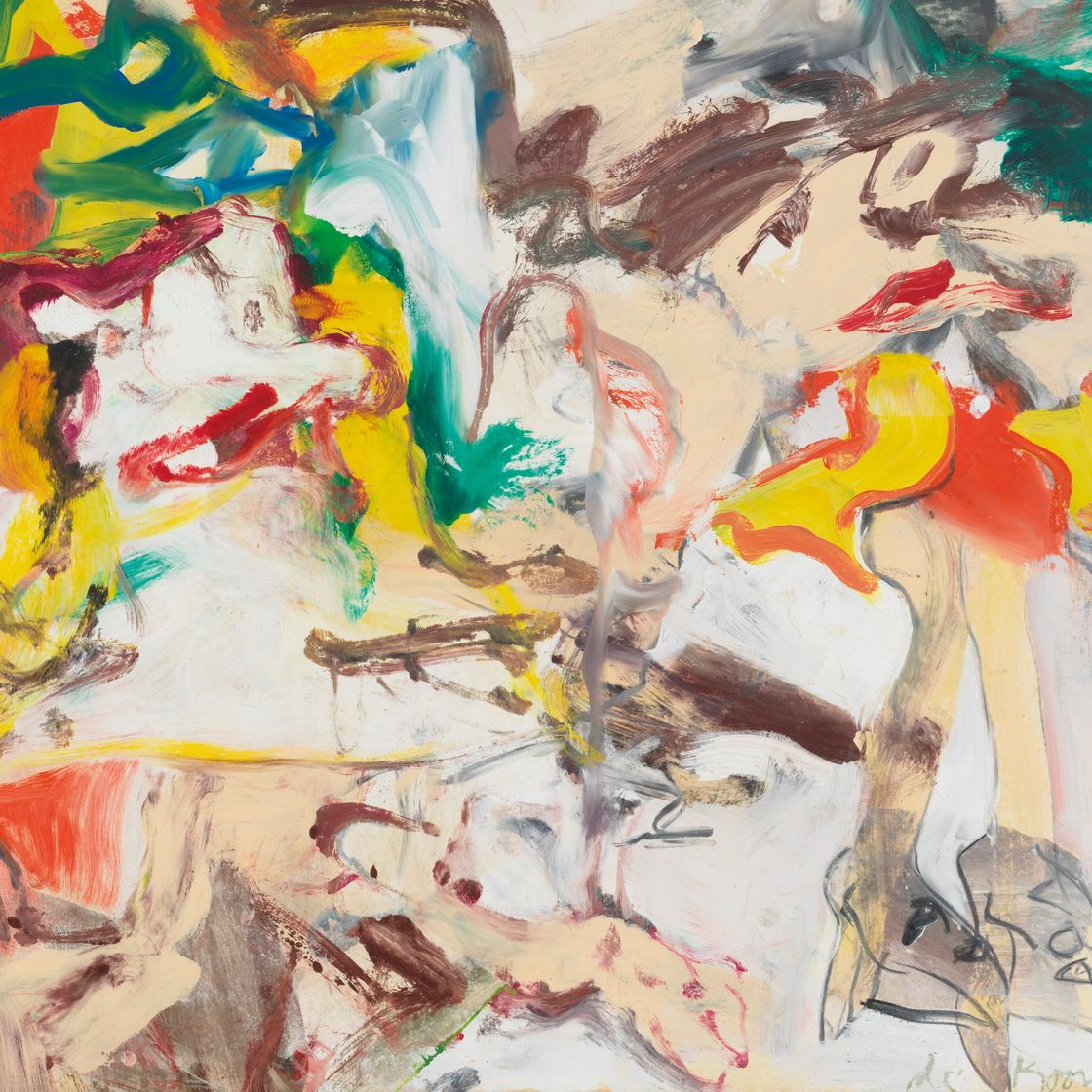Willem de Kooning — Две женщины на фоне пейзажа, изображение 1