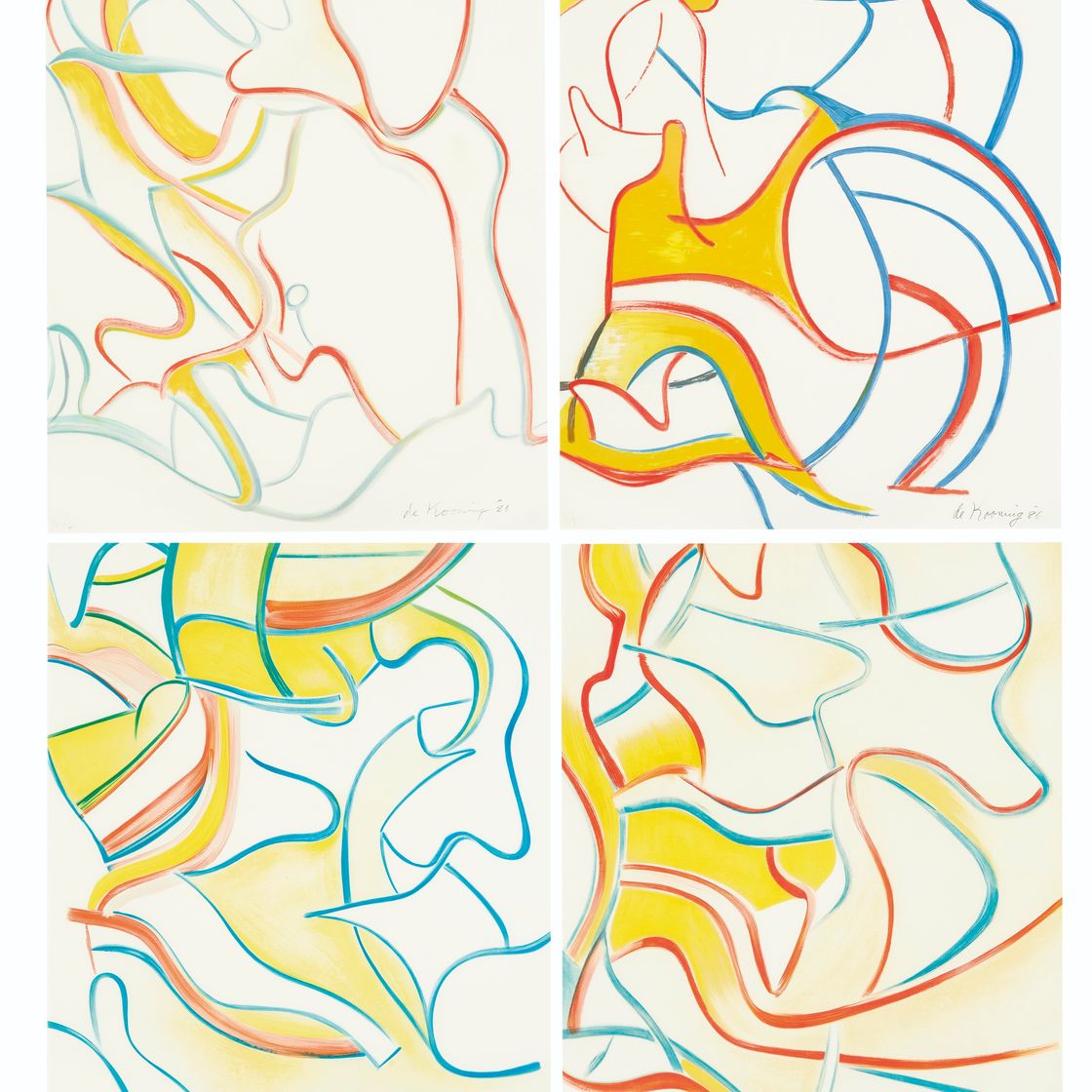 Willem de Kooning — Четырехгранные литографии, изображение 1
