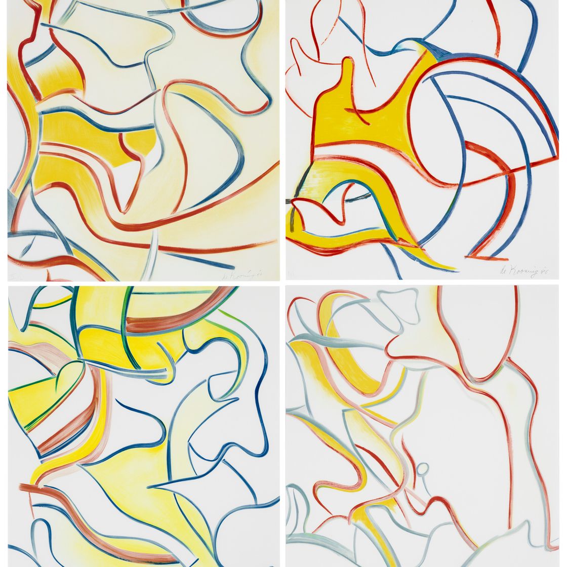 Willem de Kooning — Четырехгранные литографии, изображение 1