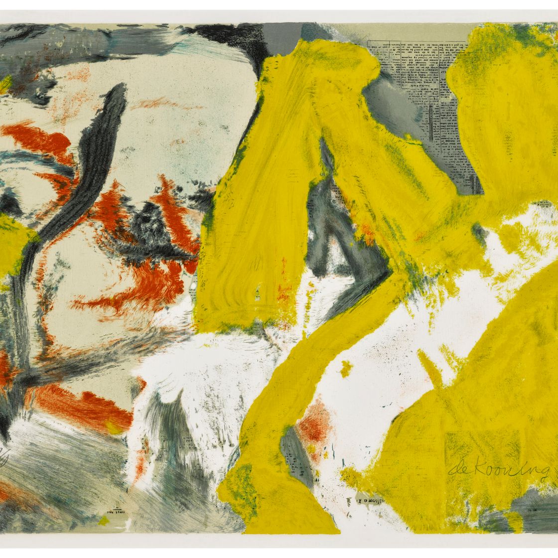 Willem de Kooning — Мужчина и крупная блондинка