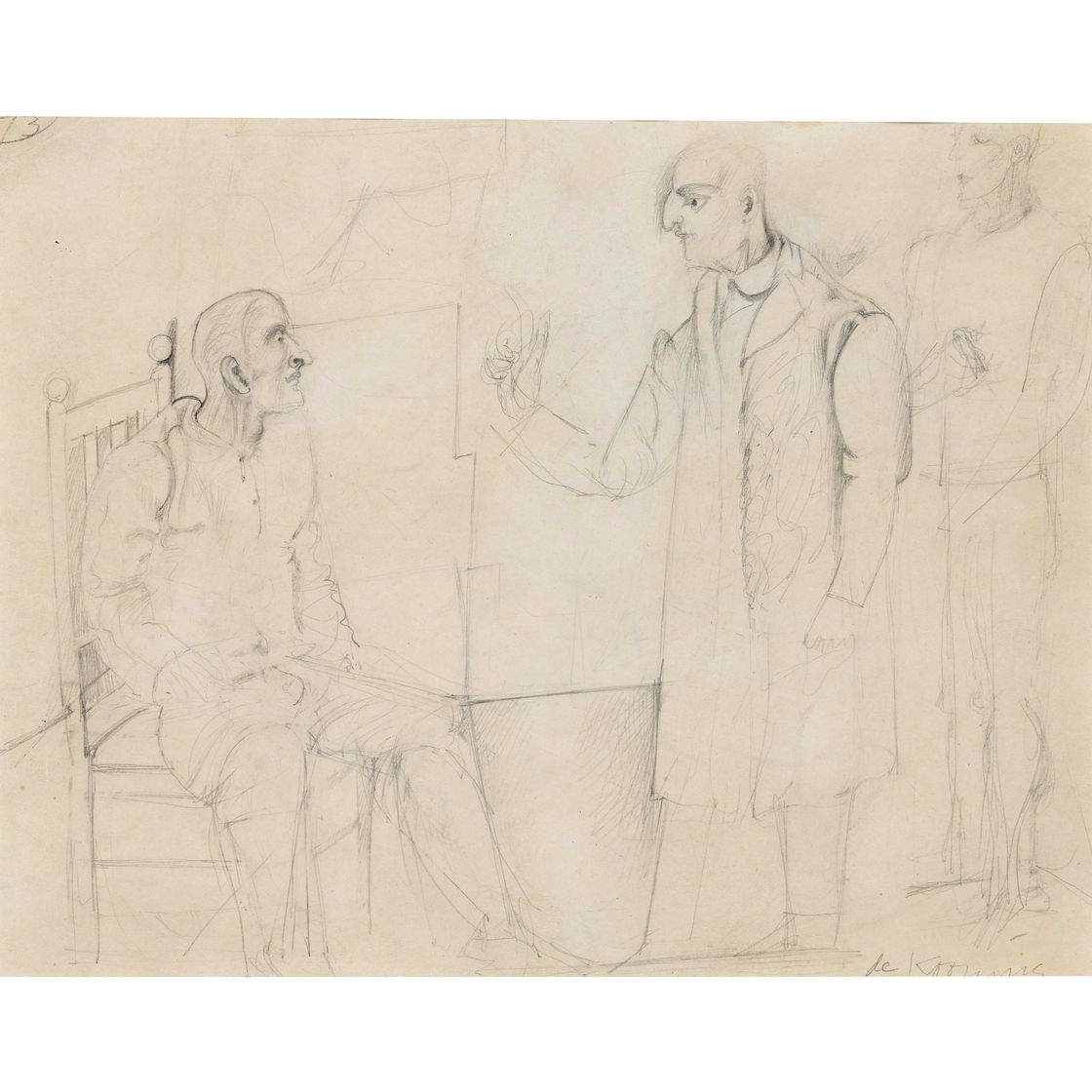 Willem de Kooning — Три исследования мужчин