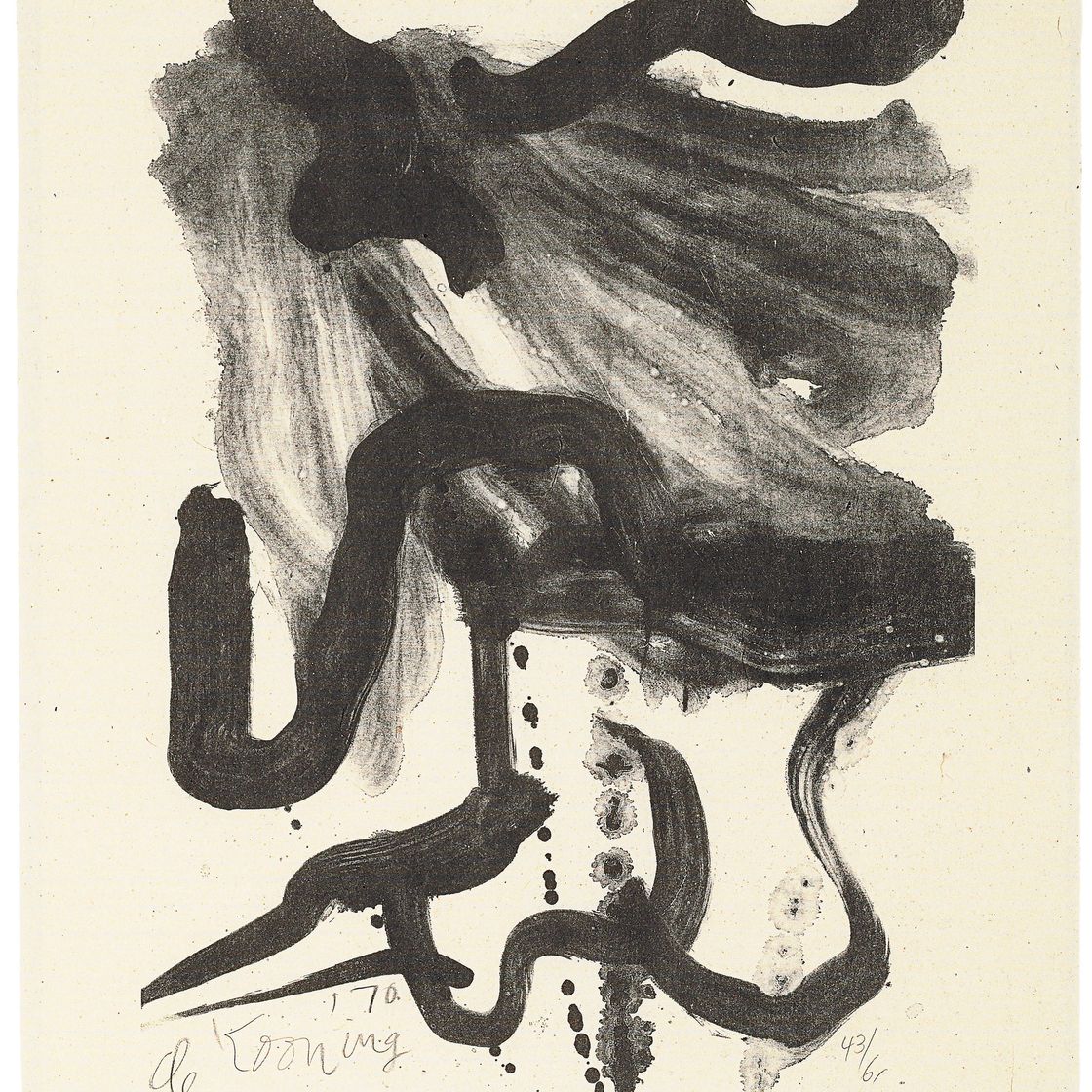 Willem de Kooning — Женщина в корсете и с длинными волосами
