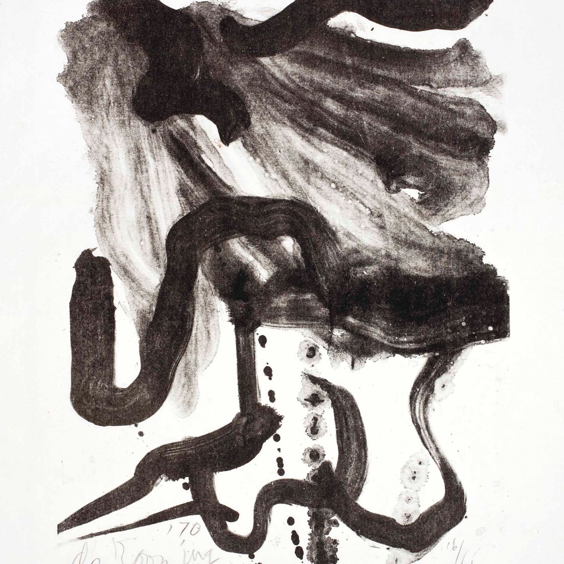 Willem de Kooning — Женщина в корсете и с длинными волосами