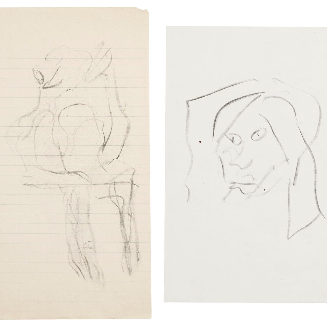 Willem de Kooning — Два рисунка без названия