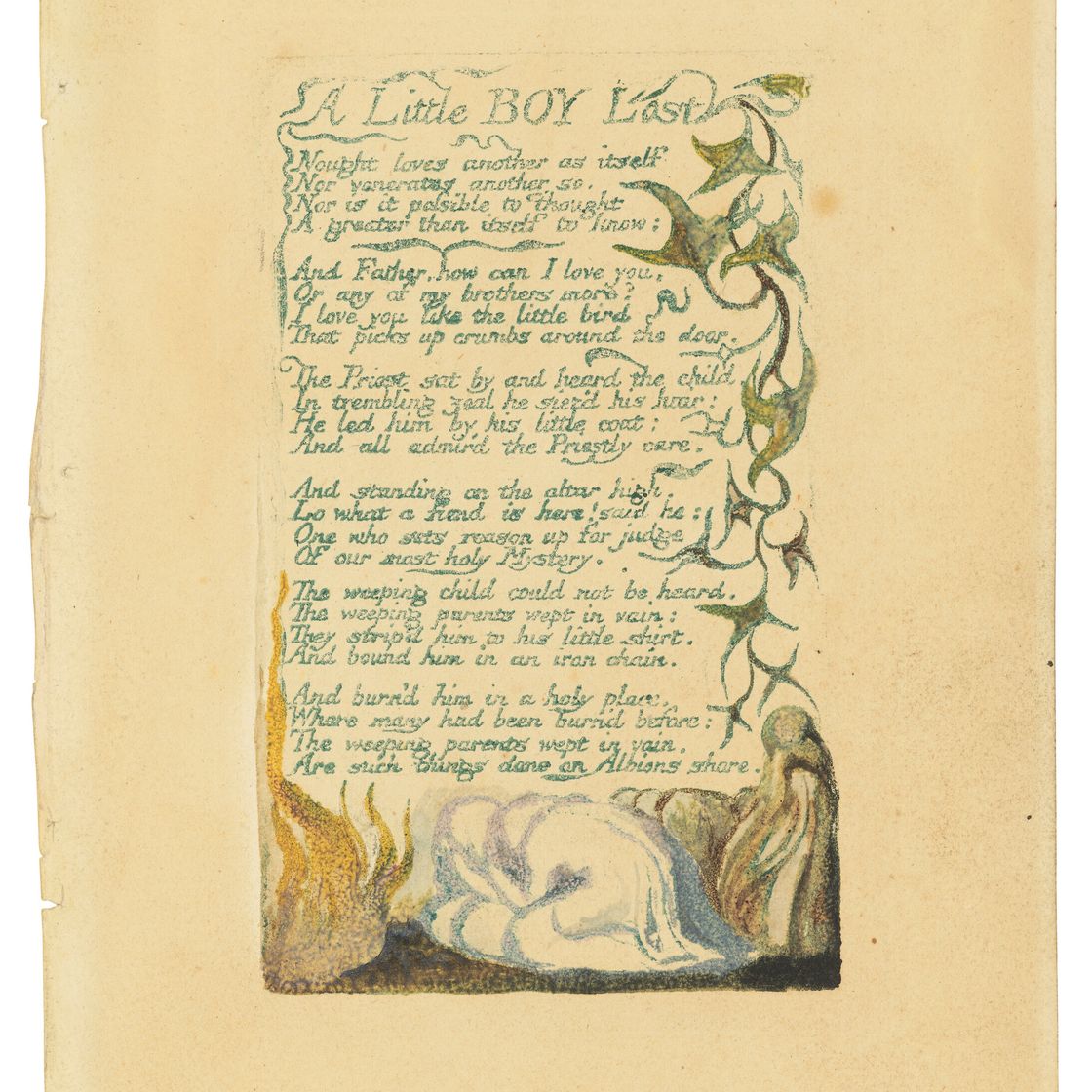 William Blake — Потерянный маленький мальчик, из: Songs of Experience, изображение 2