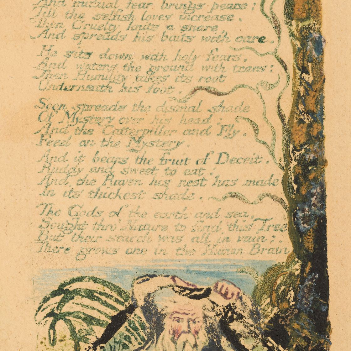 William Blake — Абстрактный образ человека, из книги "Песни опыта", изображение 1