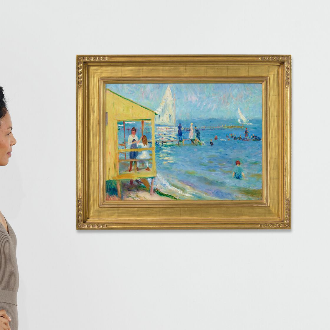 William Glackens — Желтая баня и парусная лодка, Беллпорт, Лонг-Айленд, изображение 5