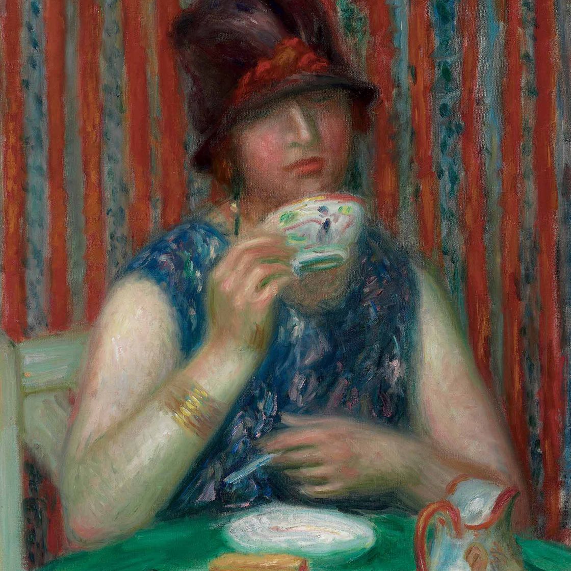 William Glackens — Девушка с чайной чашкой