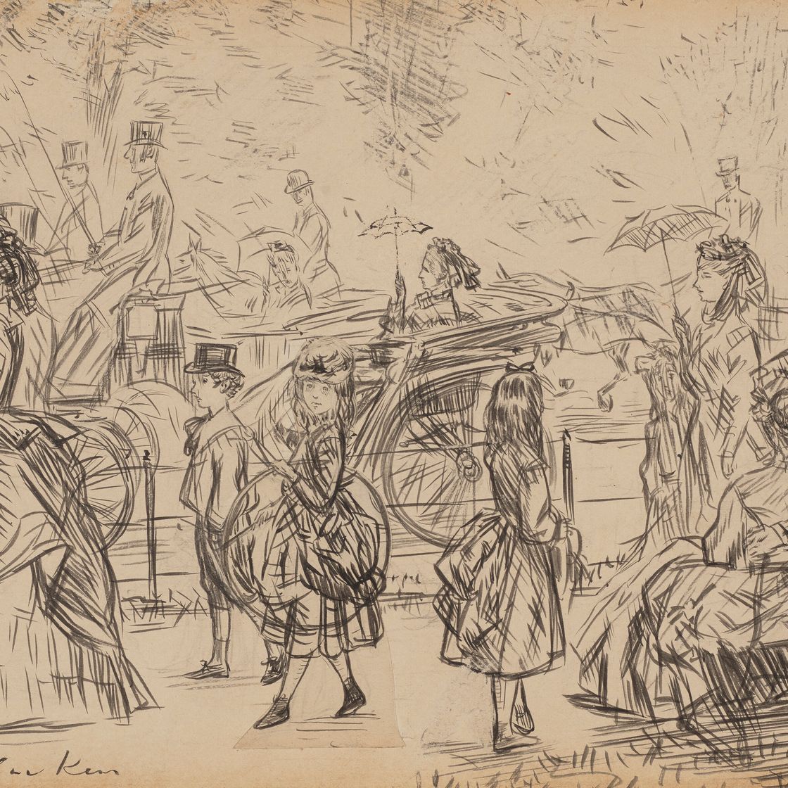William Glackens — Катание по парку