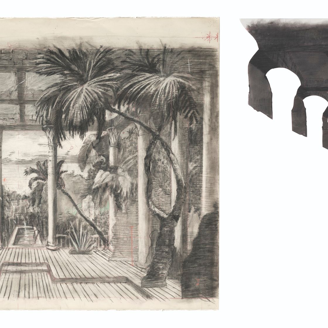 William Kentridge — Рисунок и фрагмент для ‘Подготовки флейты’, изображение 2