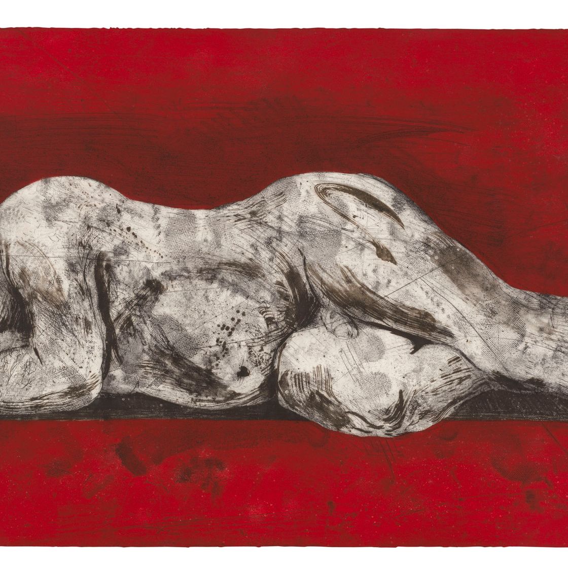 William Kentridge — Слипер красный, из серии Sleeper