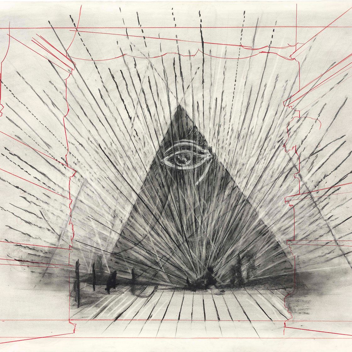 William Kentridge — Рисунок из "Подготовки флейты" ("Королева ночи")