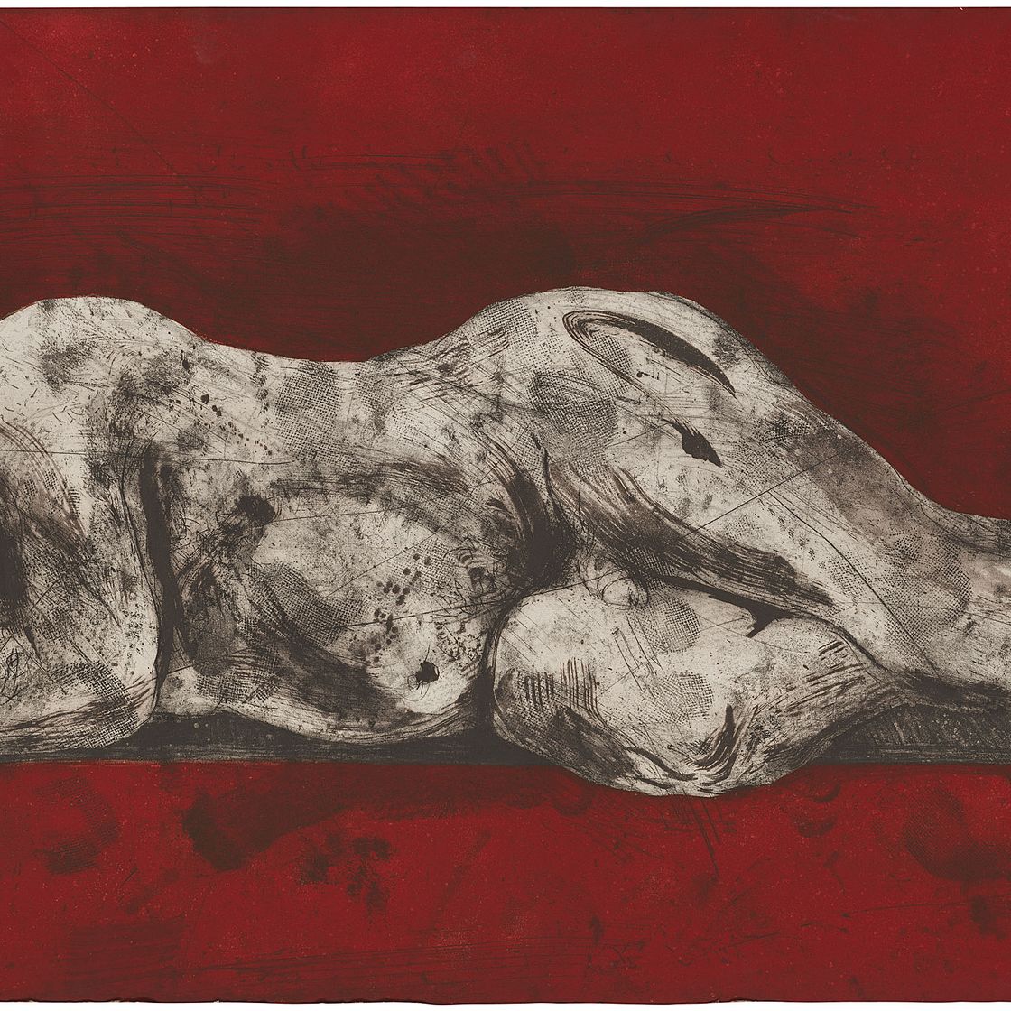 William Kentridge — Слипер красный, из серии Sleeper