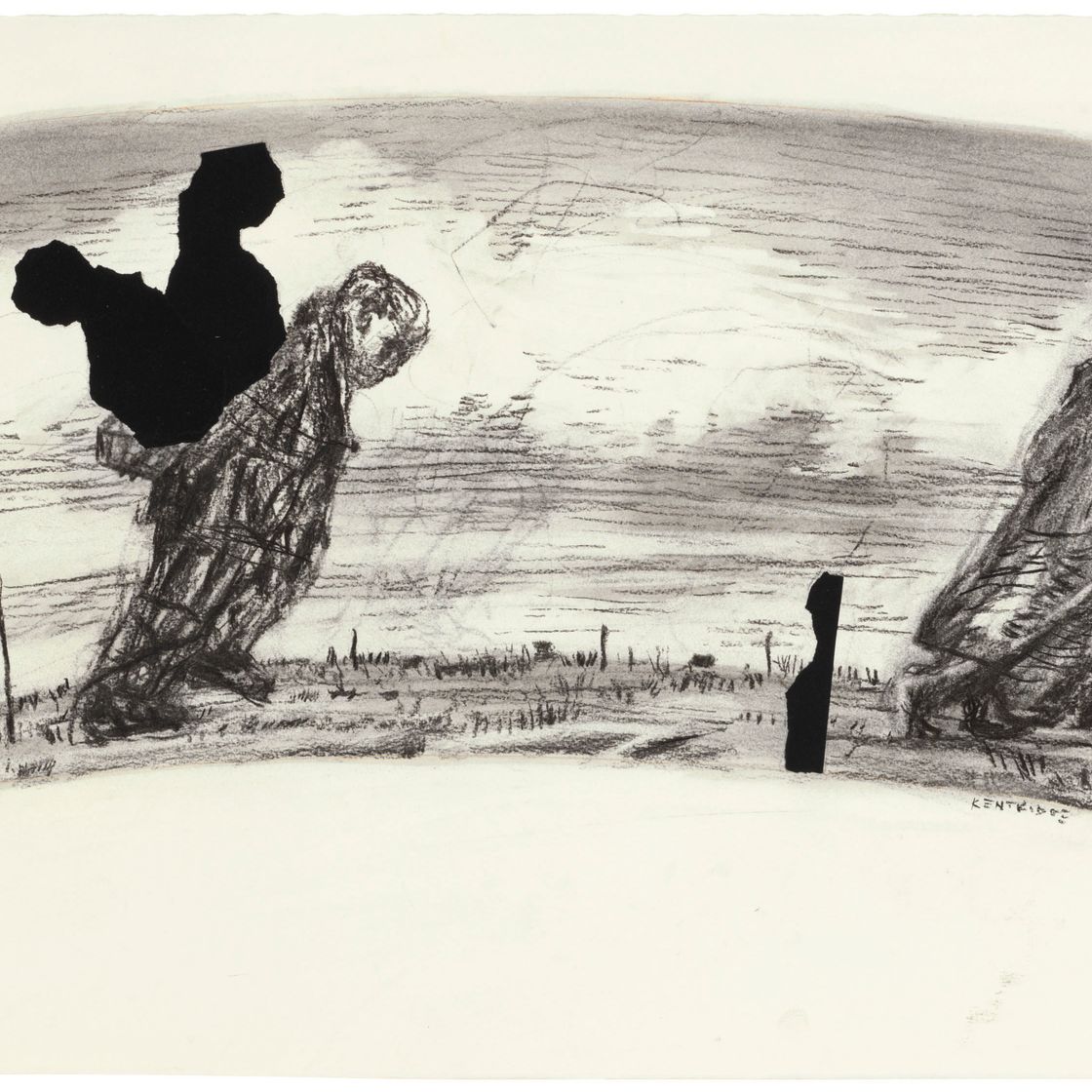 William Kentridge — Коллаж (Человек из картона)