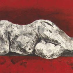William Kentridge — Слипер красный, из серии Sleeper