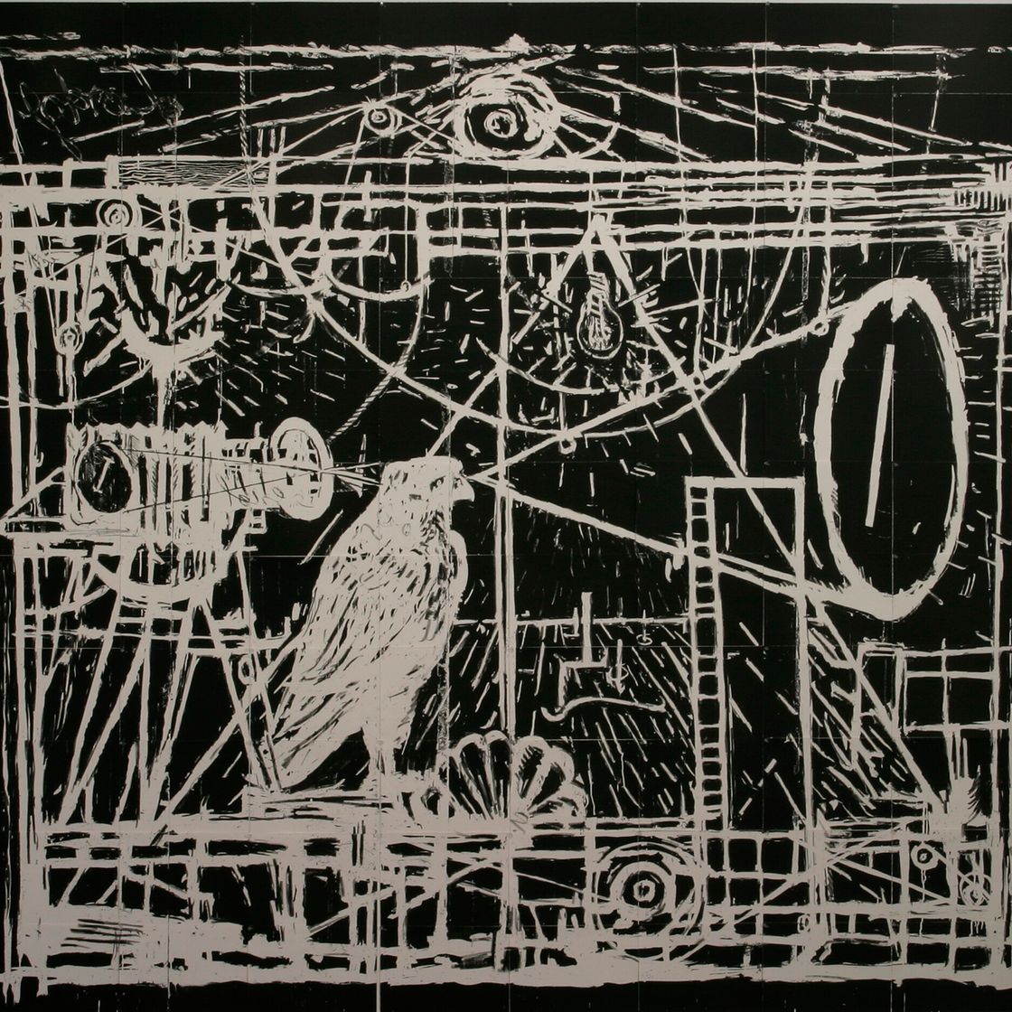 William Kentridge — Обучение игре на флейте (реверс)