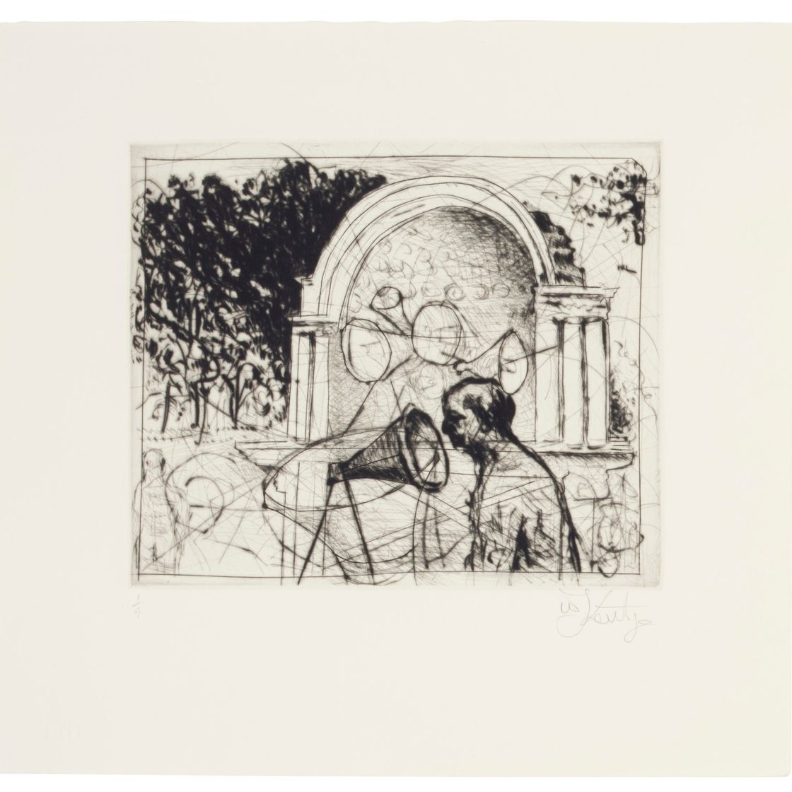 William Kentridge — Untitled (Central Park Bandshell)