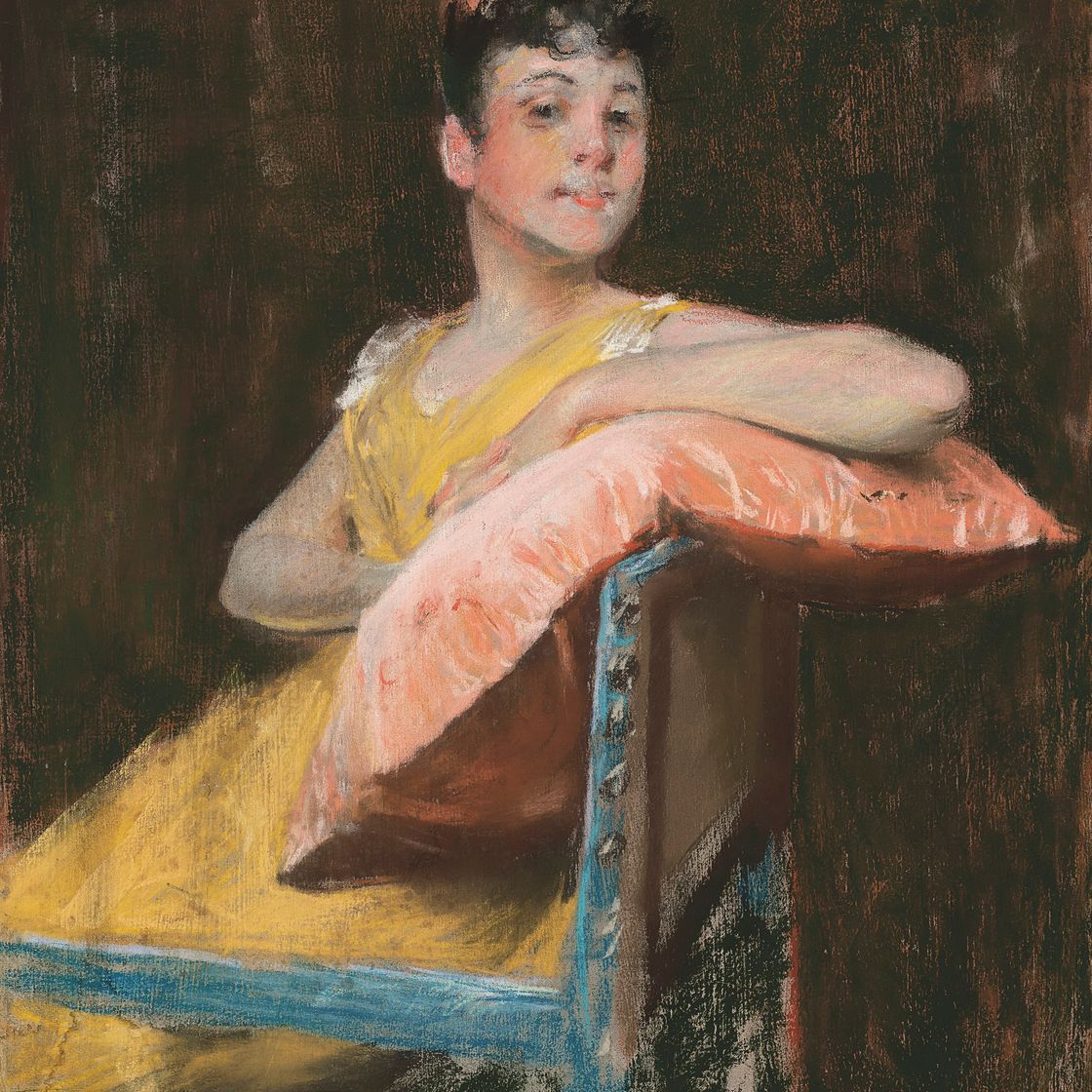 William Merritt Chase — Девушка в желтом (Желтом платье), изображение 1