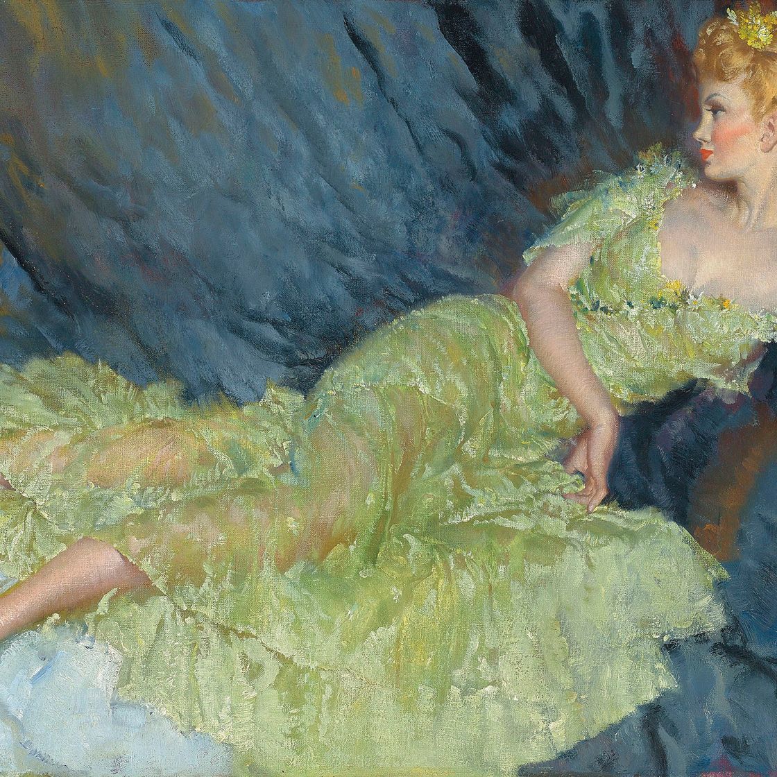 William Russell Flint — Белокурая шалунья - Иоланда Донлан