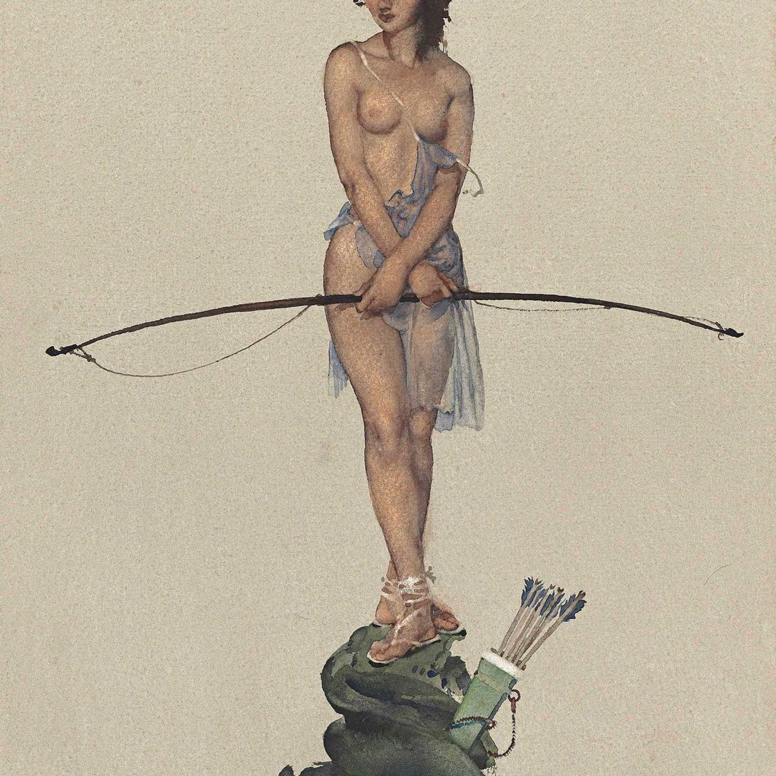 William Russell Flint — Диана-охотница