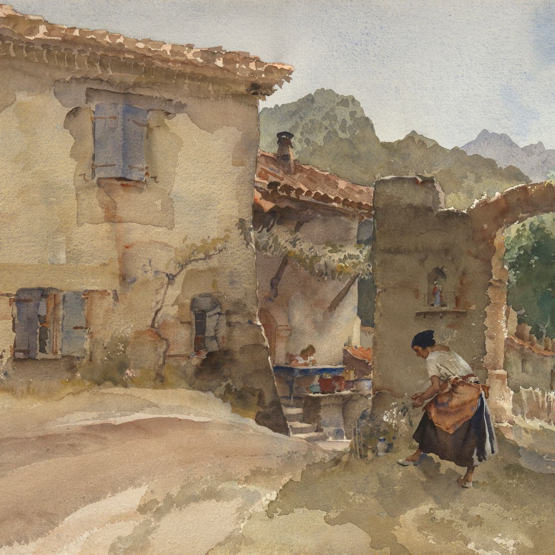 William Russell Flint — Маленькая терраса, Ваннавез (в долине Дром)