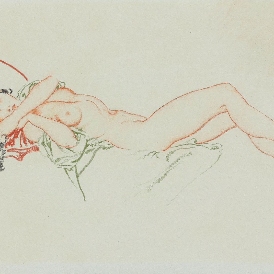 William Russell Flint — Этюд для "Лежащей Венеры"