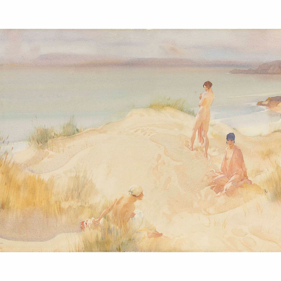 William Russell Flint — Три Красавицы купаются