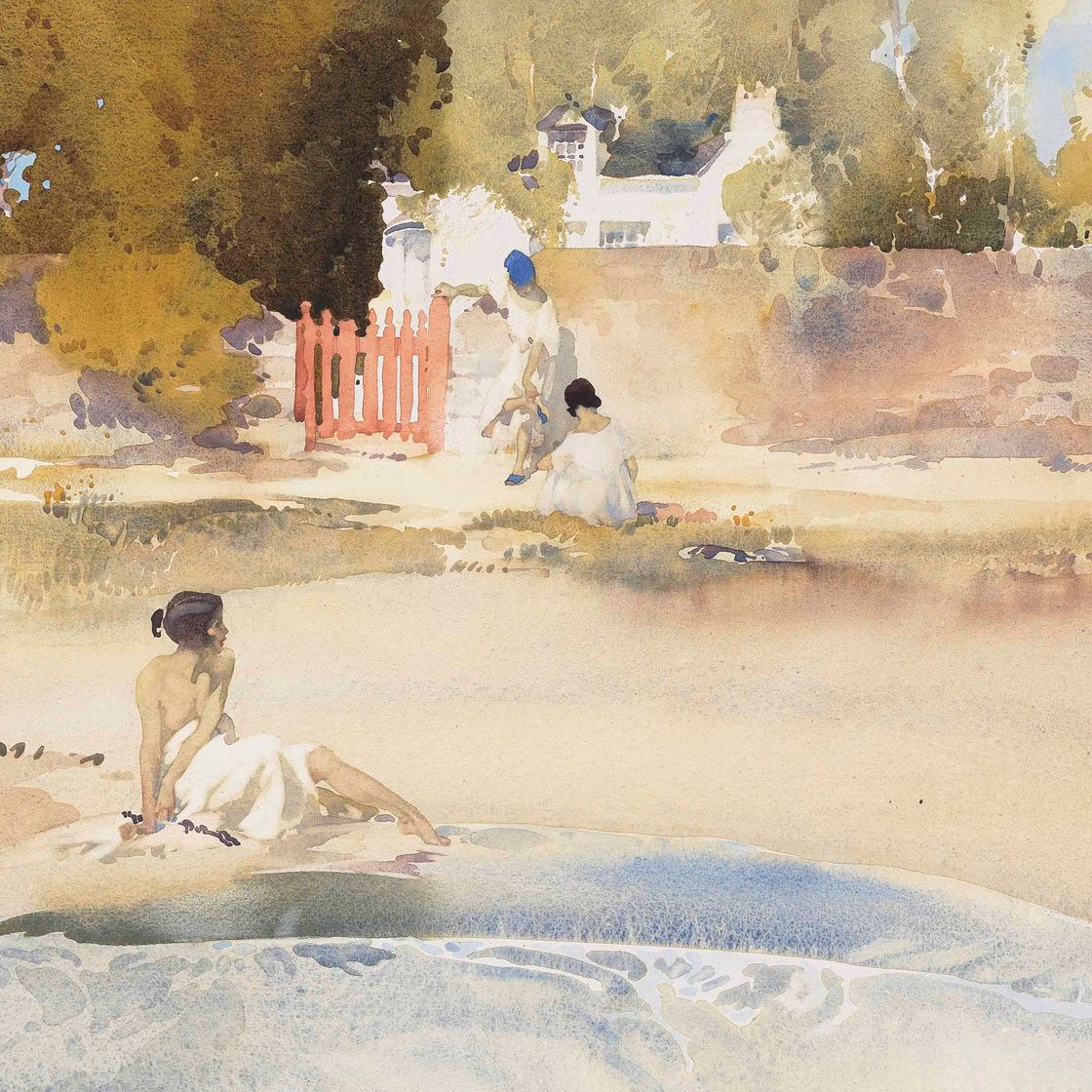 William Russell Flint — Купальщики у кромки воды