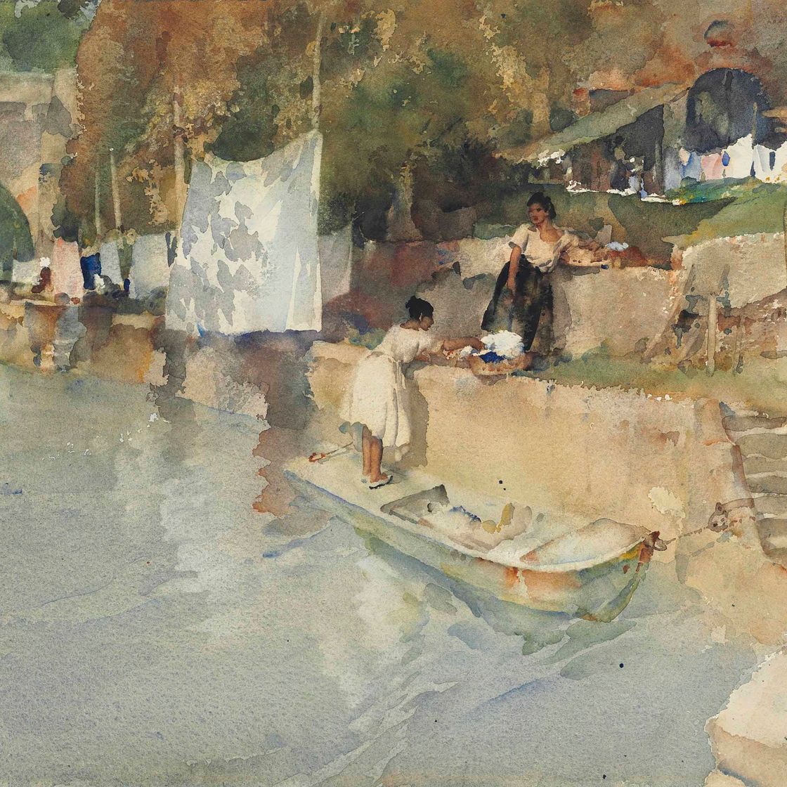 William Russell Flint — На Байсе в Лавардаке, юго-западная Франция