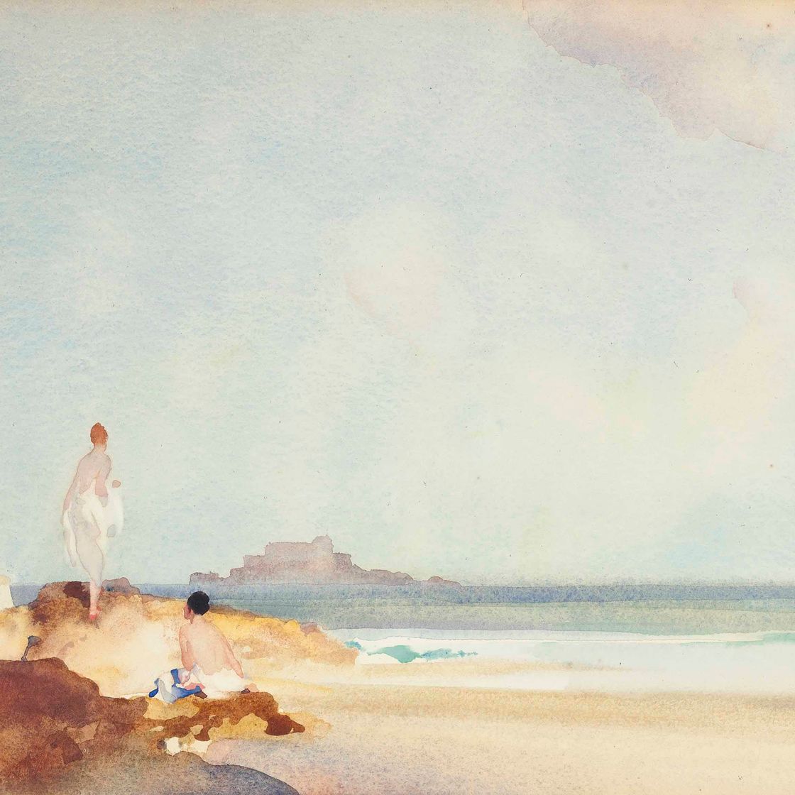 William Russell Flint — Уединенный пляж